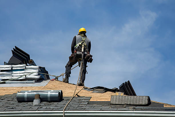 Professional Roof Inspection technician working in Interlaken, CA